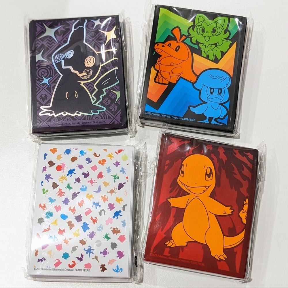 New Sealed Pokemon Card Sleeves Pokemon 151 Mimikyu Charmander Etc